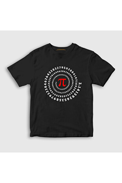 Presmono Unisex Kids Black Spiral Pi Count Gift Math T-Shirt 569548Tt