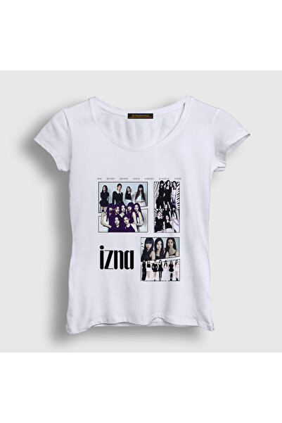 Presmono Women's White Girlgroup Izna Izna T-Shirt 597219Tt
