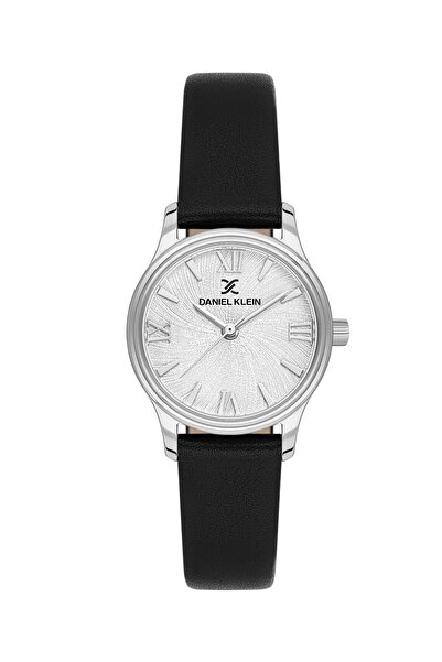 Daniel Klein Case Silver Cord Black Color 28 mm Women Wrist Watch with Gift P...