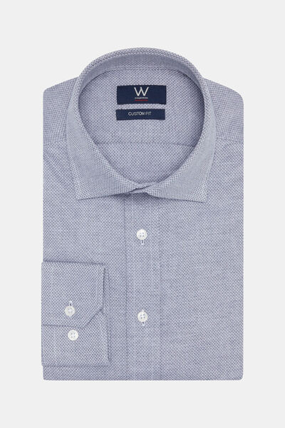 W Collection LACİVERT DOKULU GÖMLEK