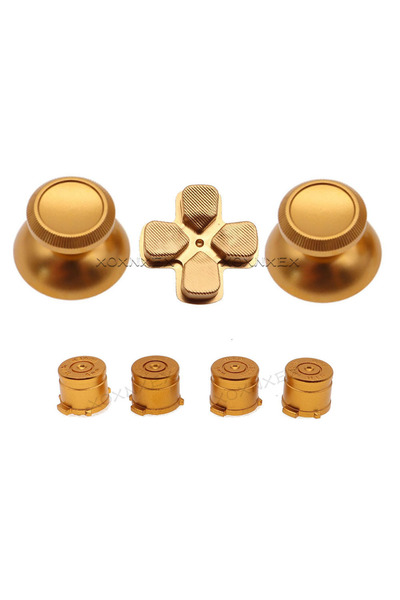 Choice B XOXNXEX 1Set Gold Custom Metal Thumbsticks Analogue Controller Bulle...