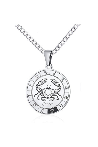 Choice Cancer Stainless Steel 12 Zodiac Sign Necklace For Men Women Constella...