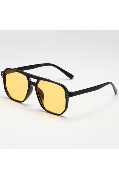 Choice4 YELLOW Women Men Square Sun Glasses Retro Polygon Sunglasses Female B...