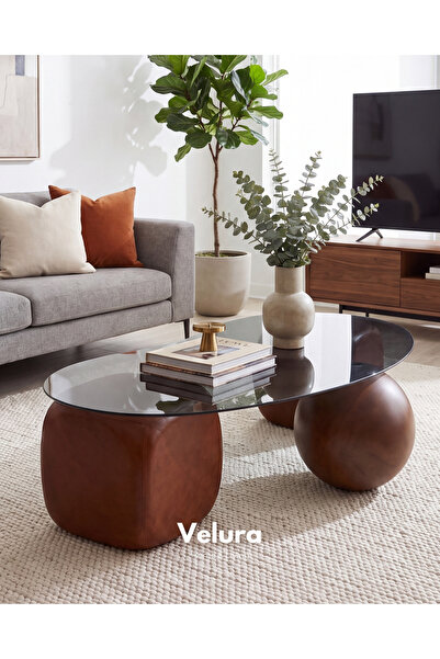 Velura Home & Living Orta Sehpa & Modern Küre Sehpa & Bohem Top Sehpa