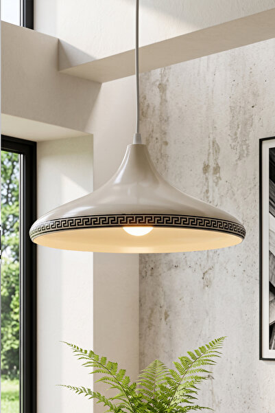Marrien Nova Luxury Modern Tekli Krem Metal Sarkıt (35 cm) Salon, Mutfak & Ca...