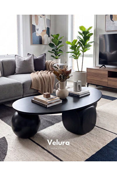 Velura Home & Living Orta Sehpa & Modern Küre Sehpa & Bohem Top Sehpa