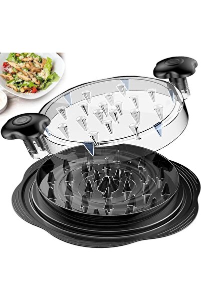 Choice black Upgraded Chicken Shredder with Transparent Cover, Large Non-Slip...