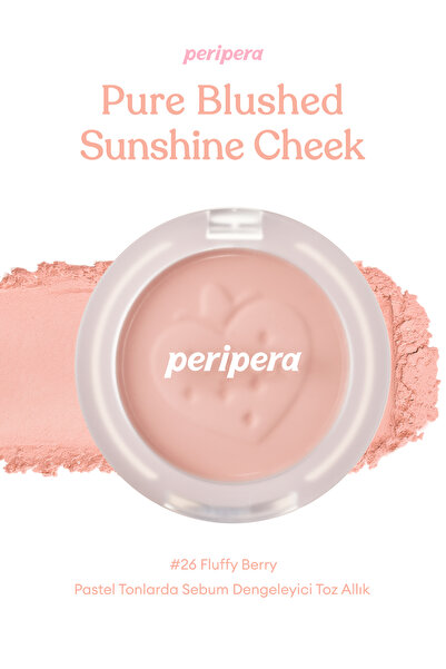 PERIPERA Pastel Tonlarda Sebum Dengeleyici Toz Allık Pure Blushed Sunshine Ch...