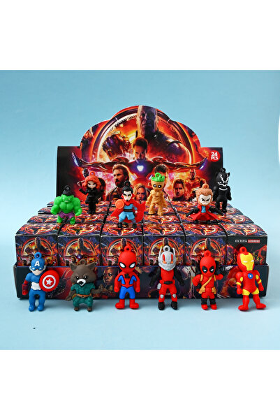 choice2 Bandai A 24pcs New 24pcs Marvel Spiderman Blind Box Toy Model Anime A...