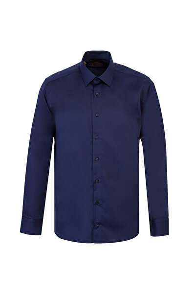 Kiğılı Long Sleeve Slim Fit Slim Fit Classic Non Iron Satin Cotton Shirt