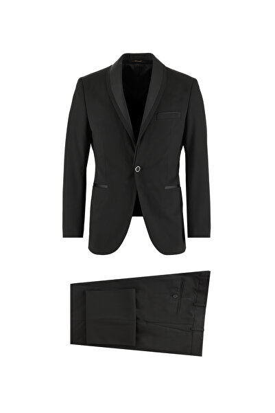 Abdullah Kiğılı 7 Drop Slim Fit Slim Fit Shawl Collar Tuxedo & Groom Suit