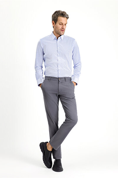 Kiğılı Pantaloni din Lycra Canvas / Chino cu croială standard