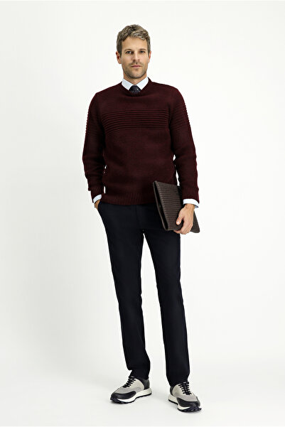 Kiğılı Crew Neck Regular Fit Striped Knitwear Sweater