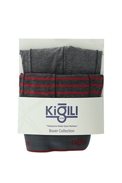 Kiğılı 2'li Desenli Pamuklu Boxer Seti