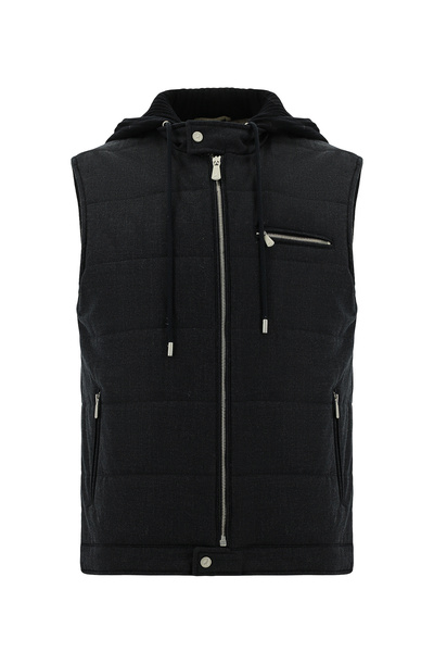 Abdullah Kiğılı Hooded Sports Italian Wool Vest