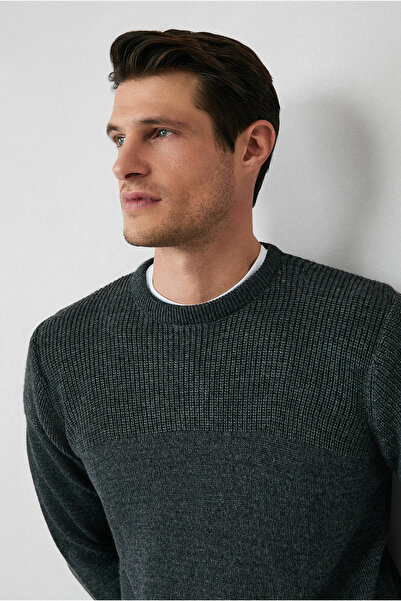Kiğılı Crew Neck Regular Fit Patterned Knitwear Sweater