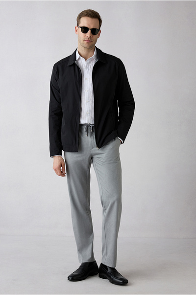 Kiğılı Regular Straight Fit Elastic Waist Drawstring Pleated Lycra Jogger Pants