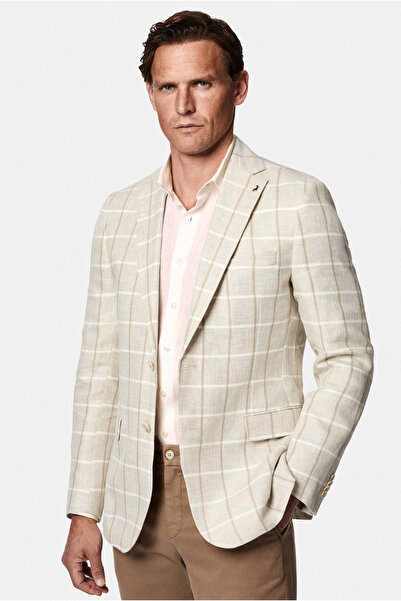 Abdullah Kiğılı 6 Drop Regular Fit Standard Cut Mono Collar Checkered 100% Li...