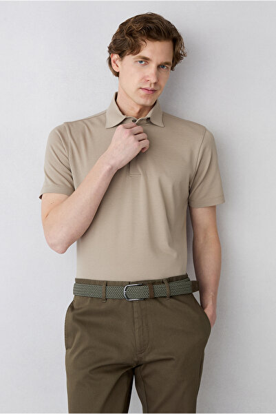 Kiğılı Regular Fit Cotton Buttoned Polo Collar T-Shirt