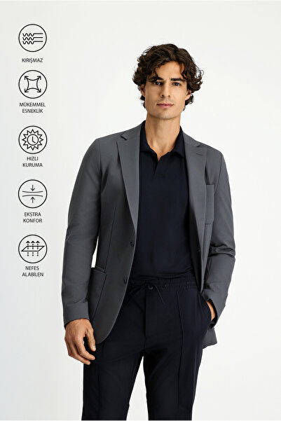 Kiğılı Techno-Line 6 Drop Regular Fit Standard Cut Stretch Fabric Stretchy Ja...