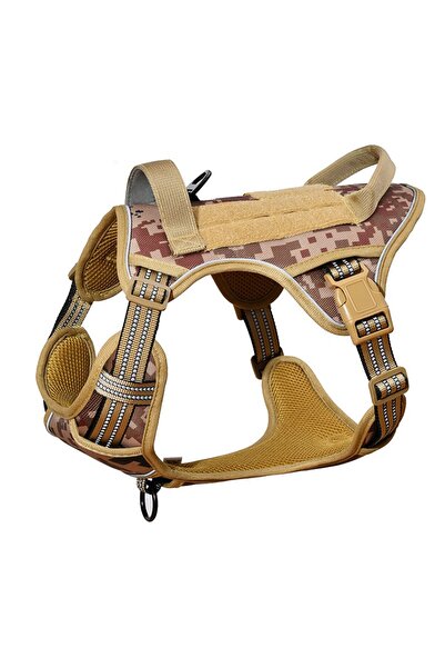 Choice7 M Camouflage Dog Tactical Harness Vest Pet Dog Harness with 5pcs Dog ...