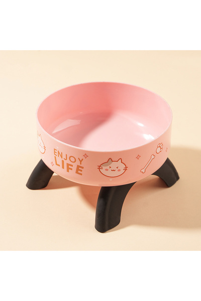 choice2 Pink-B Elevated Pet Food Bowl Anti-slip Raised Stainless Steel Cat Fo...
