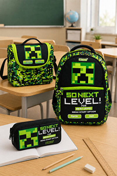 WANDER BAG Σετ σχολικής τσάντας 3 τεμαχίων με σχέδια Bubbles Next Level, κουτ...