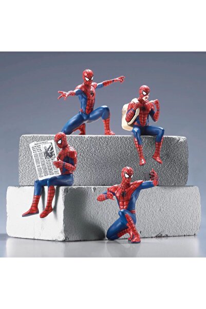 Choice3 set 4pcs u HOT Hasbro Marvel Spider Man Superhero Spiderman 7-9cm Act...