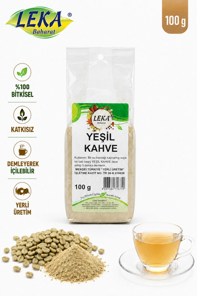 leka baharat Yeşil Kahve Öğütülmüş 100 g