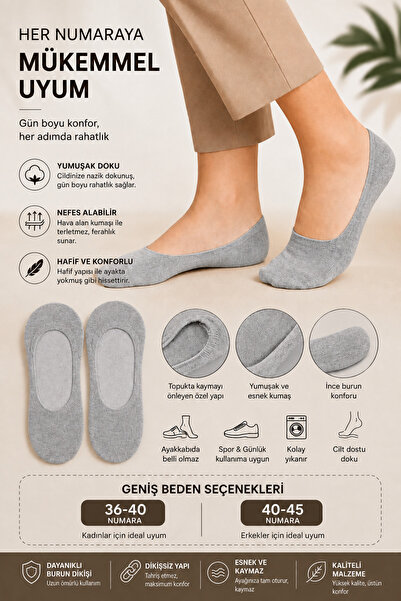 UZN SOCKS 6 perechi de șosete din bumbac tip balerina