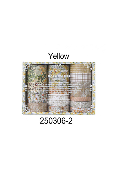 Choice3 Yellow 15 Rolls/Box, Exquisite Plant Floral Washi Tape Set, Suitable ...