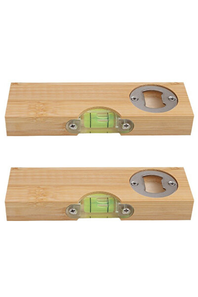 Choice 2pcs Wooden Bottle Opener With Built In Spirits Level,Reusable 2 In 1 ...