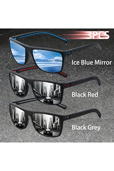 choice2 3PCSF566-3 3PCS Vintage Fashion Sunglasses Set Colorful Stripes Leisu...