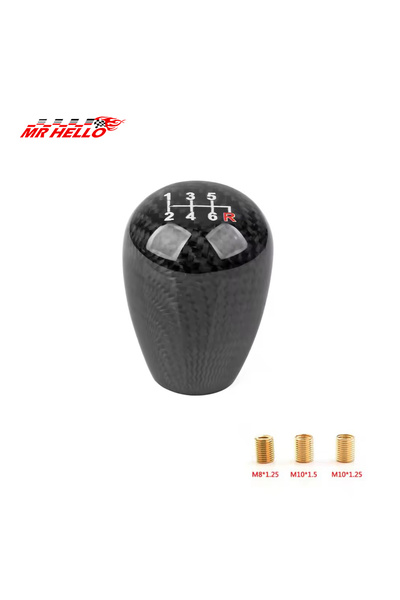 choice2 ED-6S Racing Real Carbon Fiber Gear Shift Knob Manual Transmission Sh...