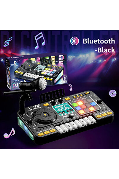 Choice1 Black with bluetooth Kids Simulation DJ Mixer Controller Toys Multifu...
