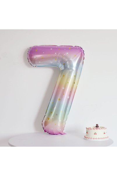 Choice 40inch 7 40 Inch Gradient Star Number Balloon Perfect for Party Decora...