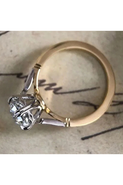 Choice 7 F1005 Huitan Understated Round Cubic Zirconia Rings for Women Weddin...
