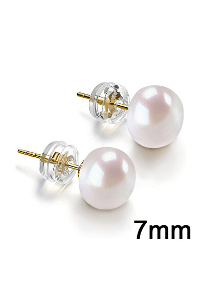 Choice E2418 Huitan Round Simulated Pearl Stud Earrings for Women Minimalist ...