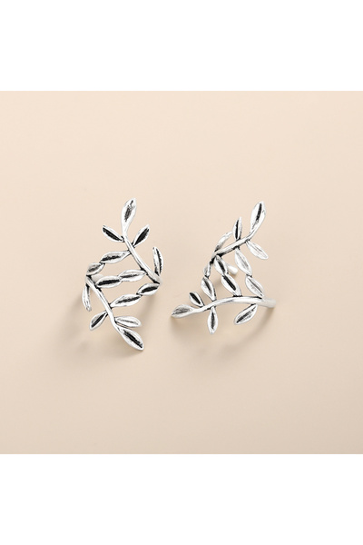 Choice E2675 Huitan Chic Leaf Shaped Clip on Earrings for Women Non-piercing ...