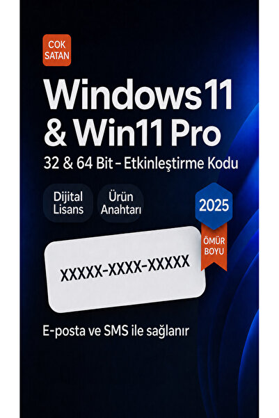 PintiGames Windows11 Pro Ürün Anahtarı - Yazılım Lisans Keyi 32&64 Bit - Süre...