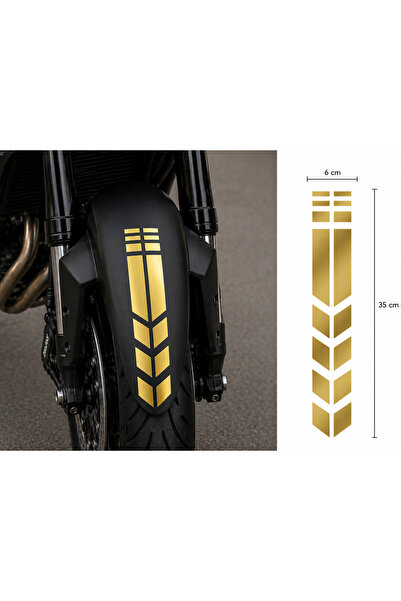 AlpiLeo Motosiklet Ön Çamurluk Sticker 6x35 cm Renk Seçenekli Motor Aksesuar ...