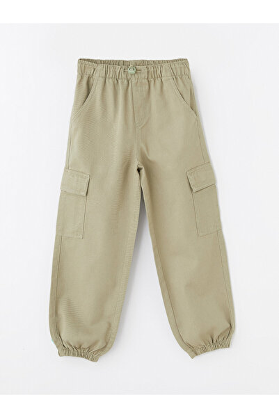 LC Waikiki Elasticated Waist Girls' Cargo Jogger Trousers