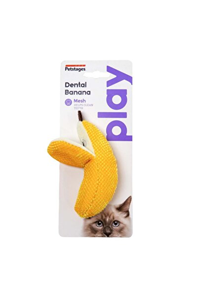 Genel Markalar Dental Banana Kediler için Catnip'li Çiğneme Oyuncağı - Ağız v...