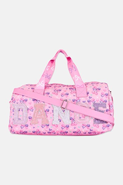 OMG Accessories Women Dance Cherry Quilted Large Duffle Bag, Multicolor