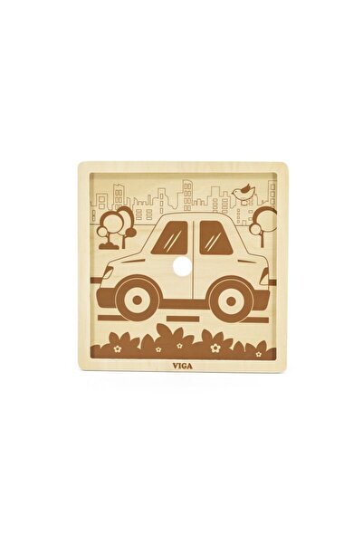 Viga Puzzle din 9 piese mari - masina,