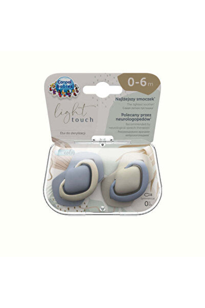 CANPOL Babies Suzeta Simetrica Din Silicon 0-6 M Pure Color 2 Pcs 22/655_Blu