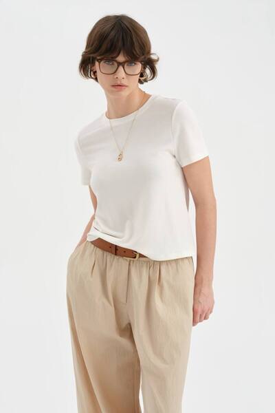 tw3 Γυναικείο κοντομάνικο μπλουζάκι με λαιμόκοψη ποδηλάτου, υψηλής ποιότητας,...