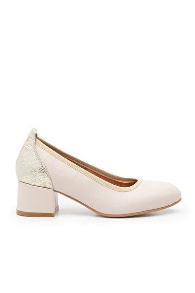 UrbanShoes Pantofi casual cu toc damă din piele naturală, Leofex - 231 Bej Box