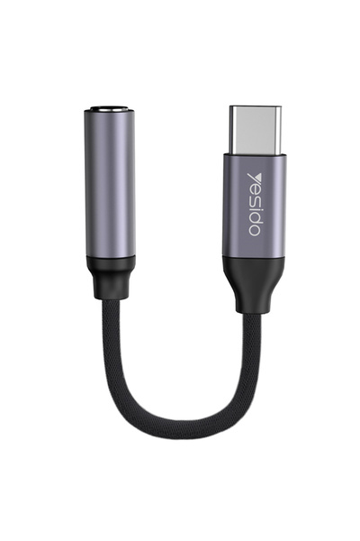 OEM Yesido - Adaptor cablu audio (YAU19) - Type-C la Jack 3.5mm - Negru