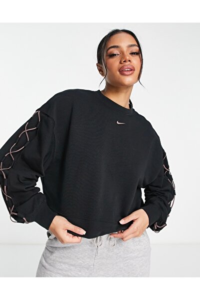 Nike Dri-Fit Get Fit French Terry Novelty Training Oversize Bol Kalıp Siyah K...